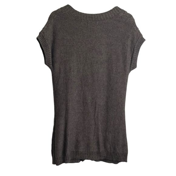 Merona Women Tunic Sweater‎ Vest XL Brown Button Up Wool Blend Office Travel Y3K - Picture 3 of 9